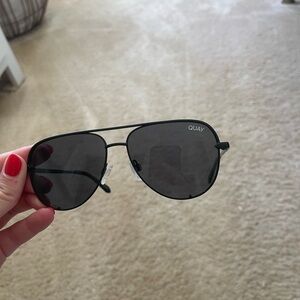 Quay Australia Black Aviator Sunglasses